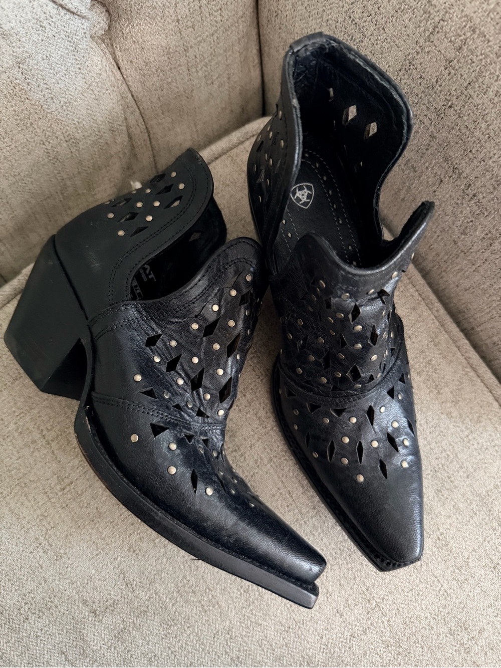 Ariat Women's Black Cutout Western Ankle Boots